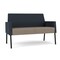 Lesro Mystic Lounge Reception Loveseat, Black, RS Night Sky Back, MD Farro Seat, RS Night Sky Arm Panels ML1501 - alternate 1